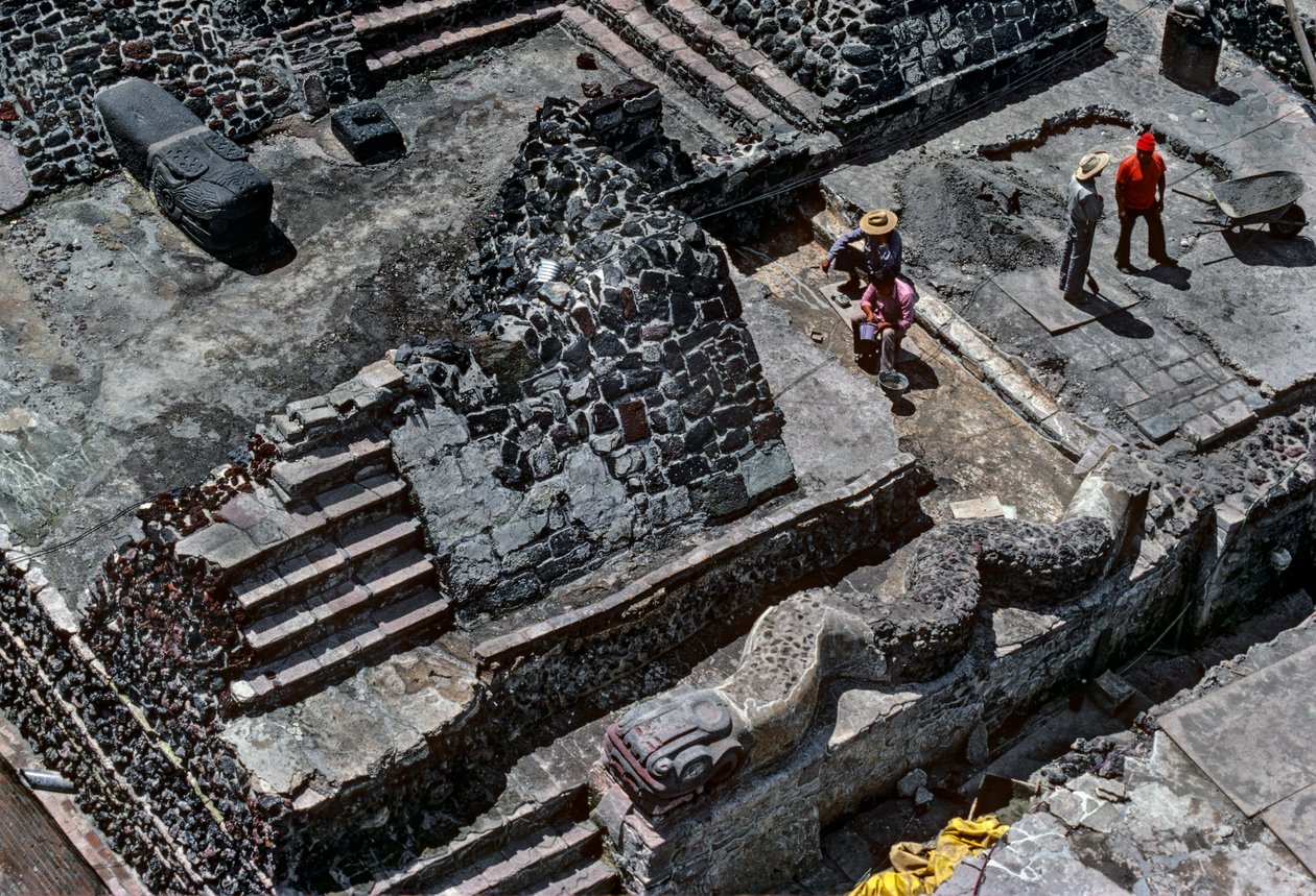Tenochtitlan, Templo Mayor, azték, naptár, Mexikó, régészet, Mexikóváros, intézmény, 2010 (fotó) alkotó: Kenneth Garrett