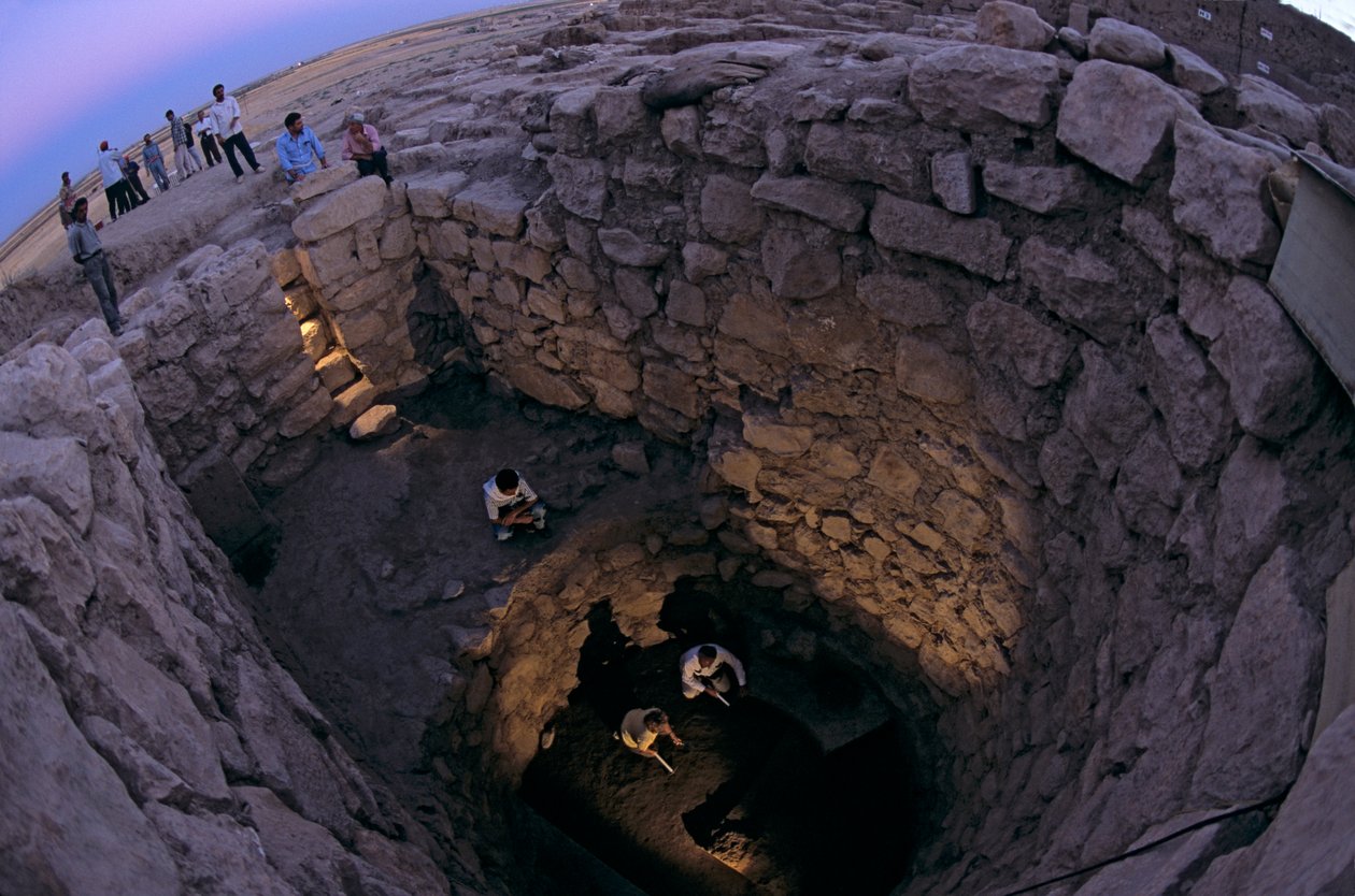 Urkesh, Hurrián Birodalom, Szíria, Kr. e. 2400, Giorgio Buccellati, Abi, bejárat az alvilágba, 2004 (fotó) alkotó: Kenneth Garrett