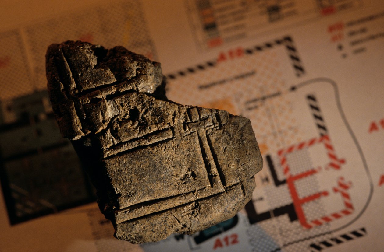 Urkesh, Hurrián Birodalom, Szíria, Kr. e. 2400, Giorgio Buccellati, palota alaprajza, 2004 (fotó) alkotó: Kenneth Garrett