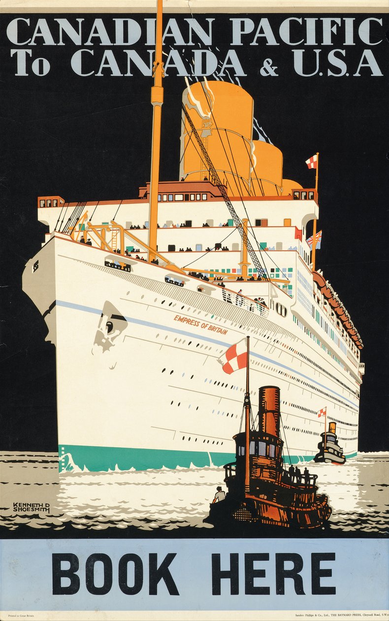 „Canadian Pacific” reklámplakát alkotó: Kenneth Shoesmith
