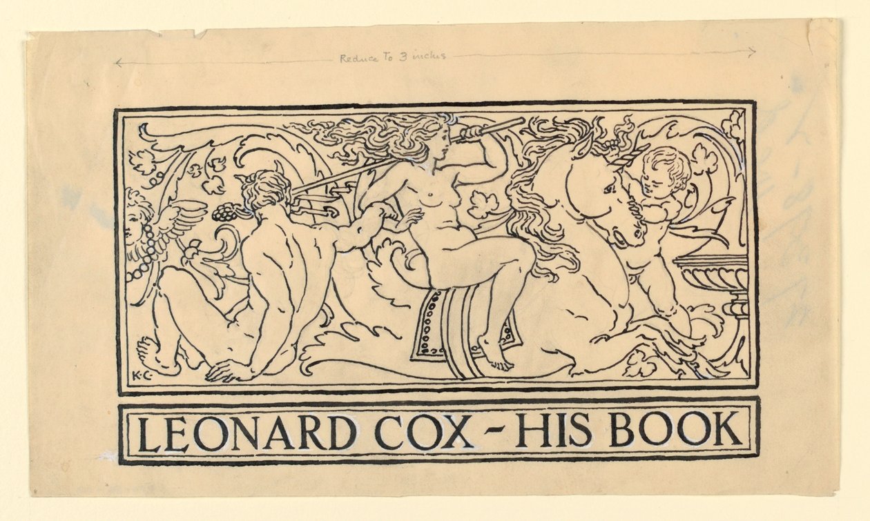 Leonard Cox könyvtáblája alkotó: Kenyon Cox