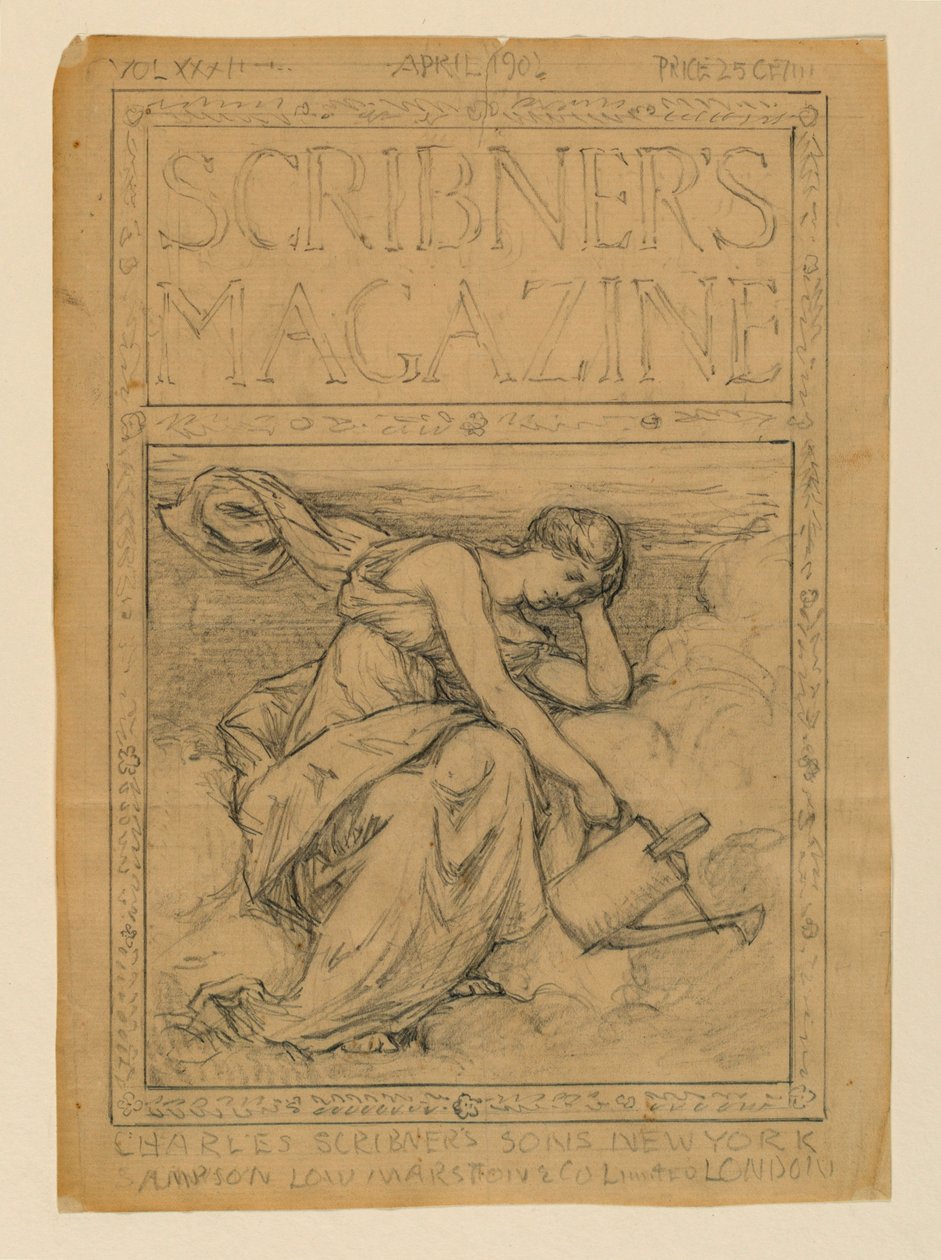 Tervezés a magazin borítójához, a Scribner magazinhoz alkotó: Kenyon Cox