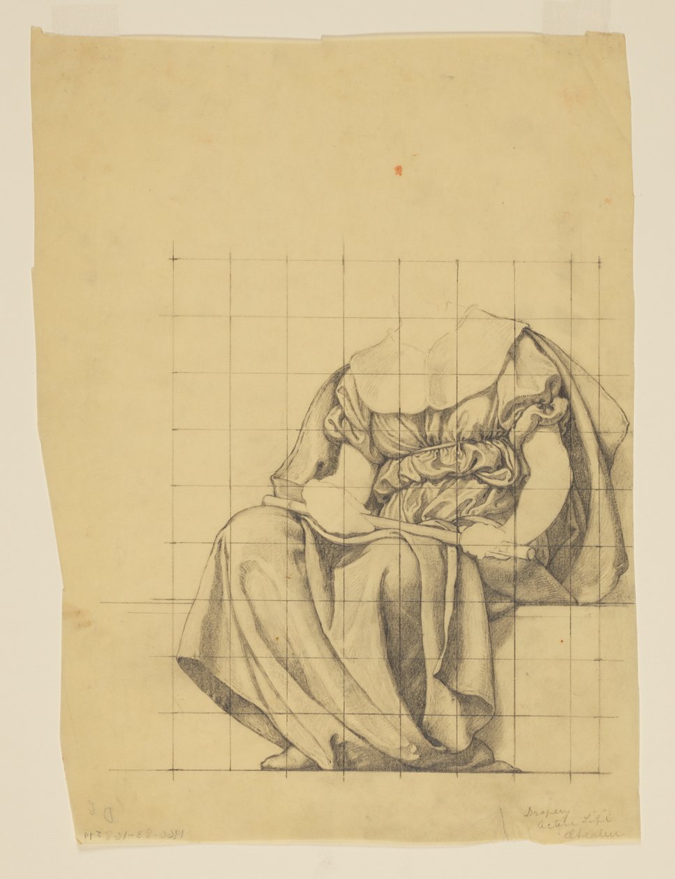 Drapery Study for "The Active Life", Lunette in the Administration Building, Oberlin College, Oberlin, OH alkotó: Kenyon Cox