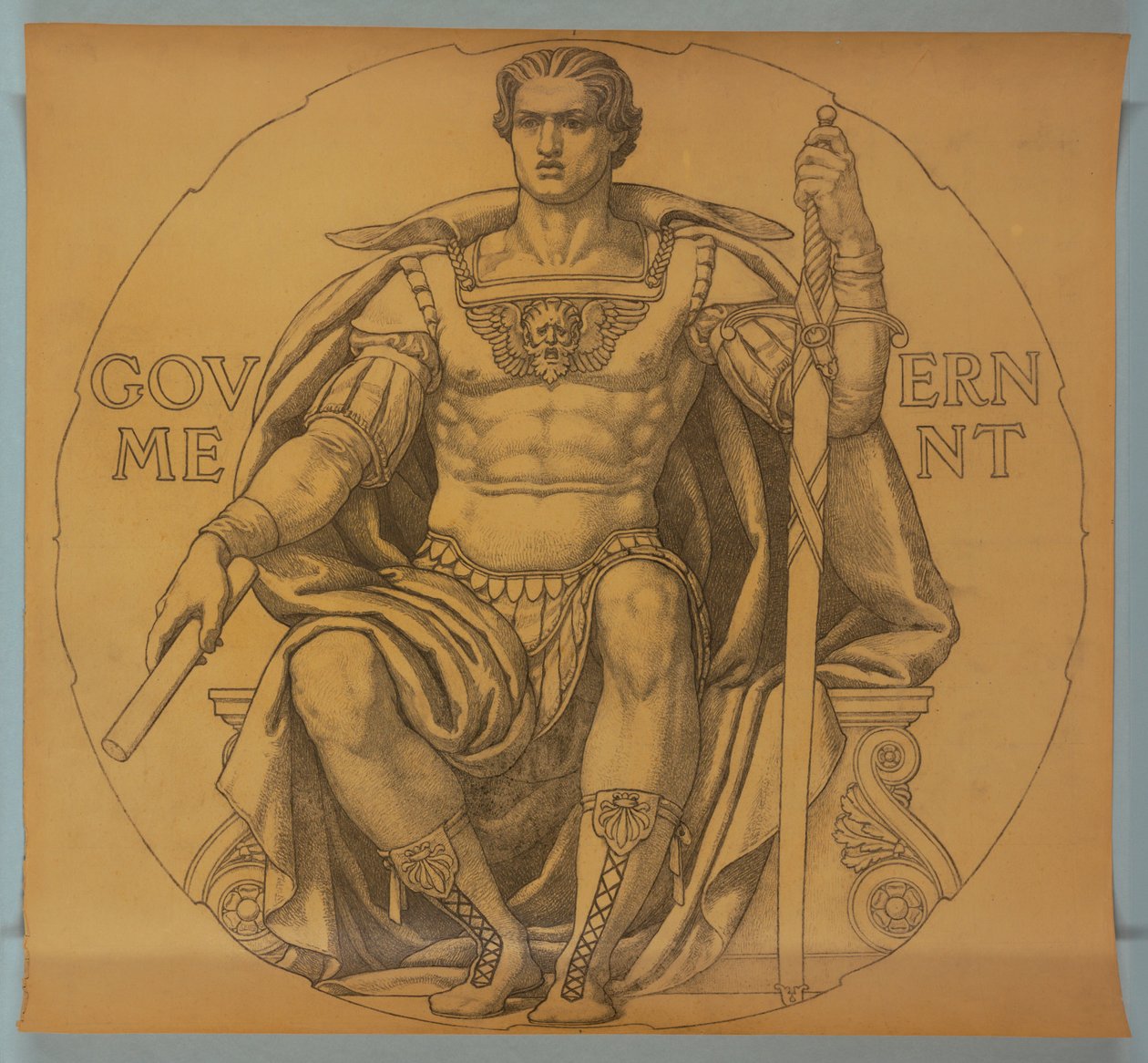 Kormányzat, Cartoon for Mosaic Wisconsin állam Capitol Rotundában alkotó: Kenyon Cox