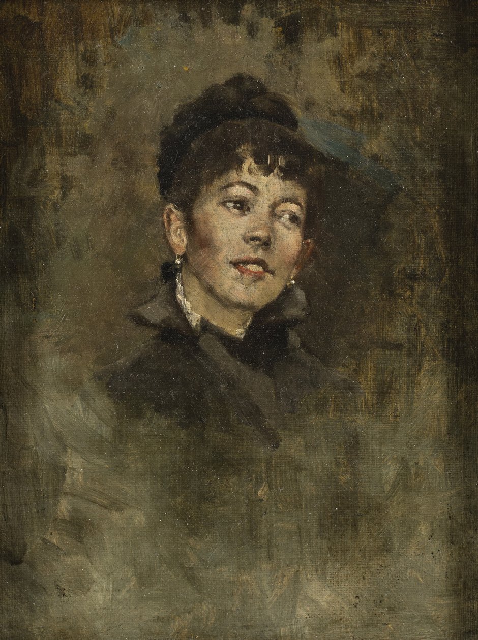 Egy fiatal lány feje, 1878-1882 (olaj, kompozíciós tábla) alkotó: Kenyon Cox