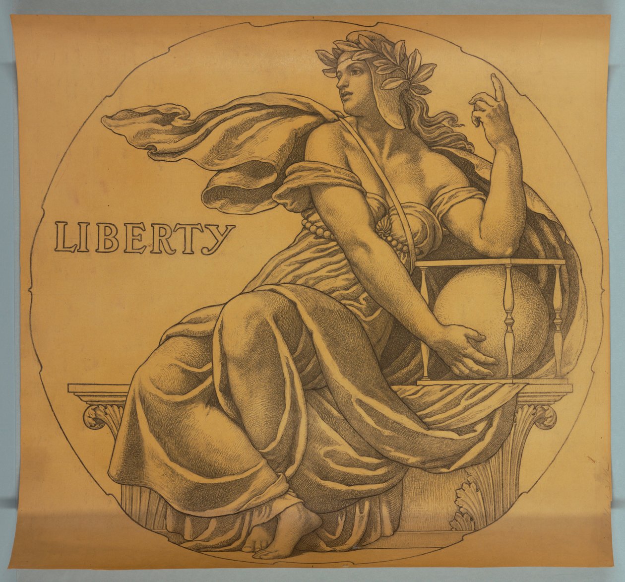 Liberty, Cartoon for Mosaic in Wisconsin State Capitol Rotunda alkotó: Kenyon Cox