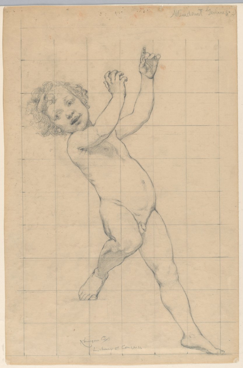 Tanulmány a "Genius", "The Arts", Library of Congress, Washington D.C. alkotó: Kenyon Cox