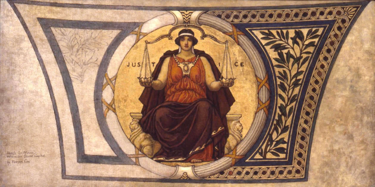 Tanulmány a mozaikhoz, Wisconsin állam fővárosa, "Justice" (Igazságosság) alkotó: Kenyon Cox