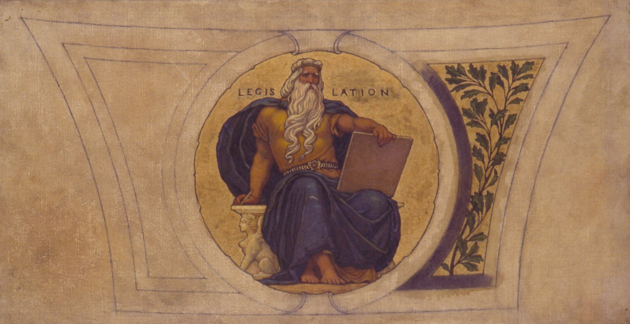 Study for Mosaic, Wisconsin State Capitol, Legislature, kb. 1913. alkotó: Kenyon Cox