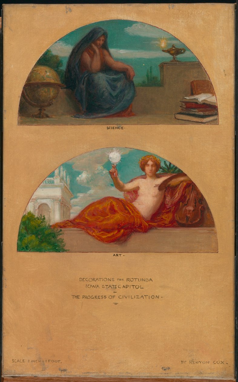 A civilizáció fejlődése: Capitol, Des Moines, Iowa) alkotó: Kenyon Cox