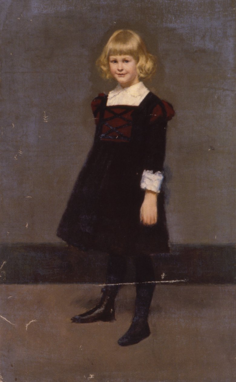 Cím nélkül, Egy fiatal lány portréja, kb. 1900. alkotó: Kenyon Cox