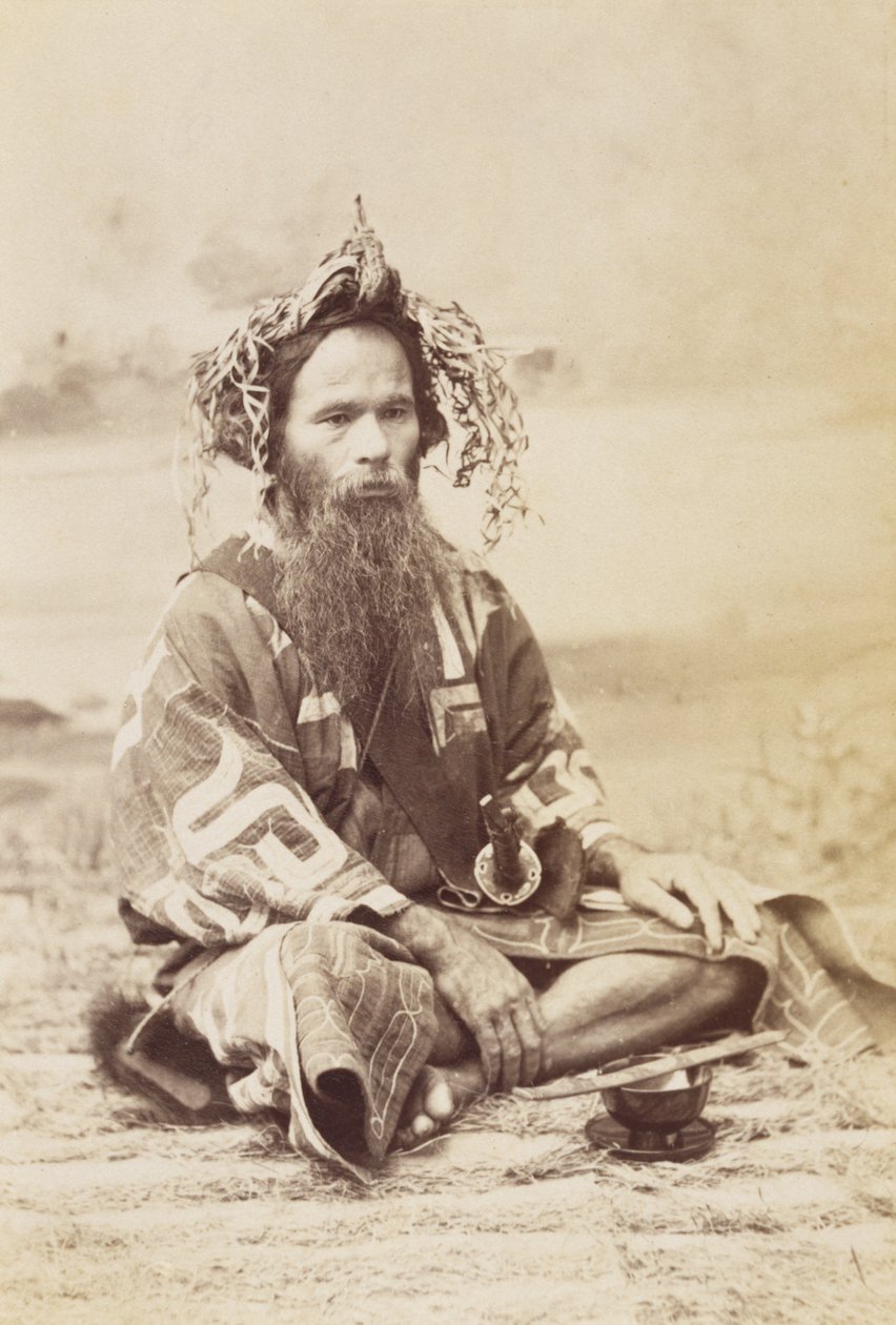 Ainu Man, 1890-es évek (zselatin ezüst nyomat) alkotó: Kenzô Tamoto