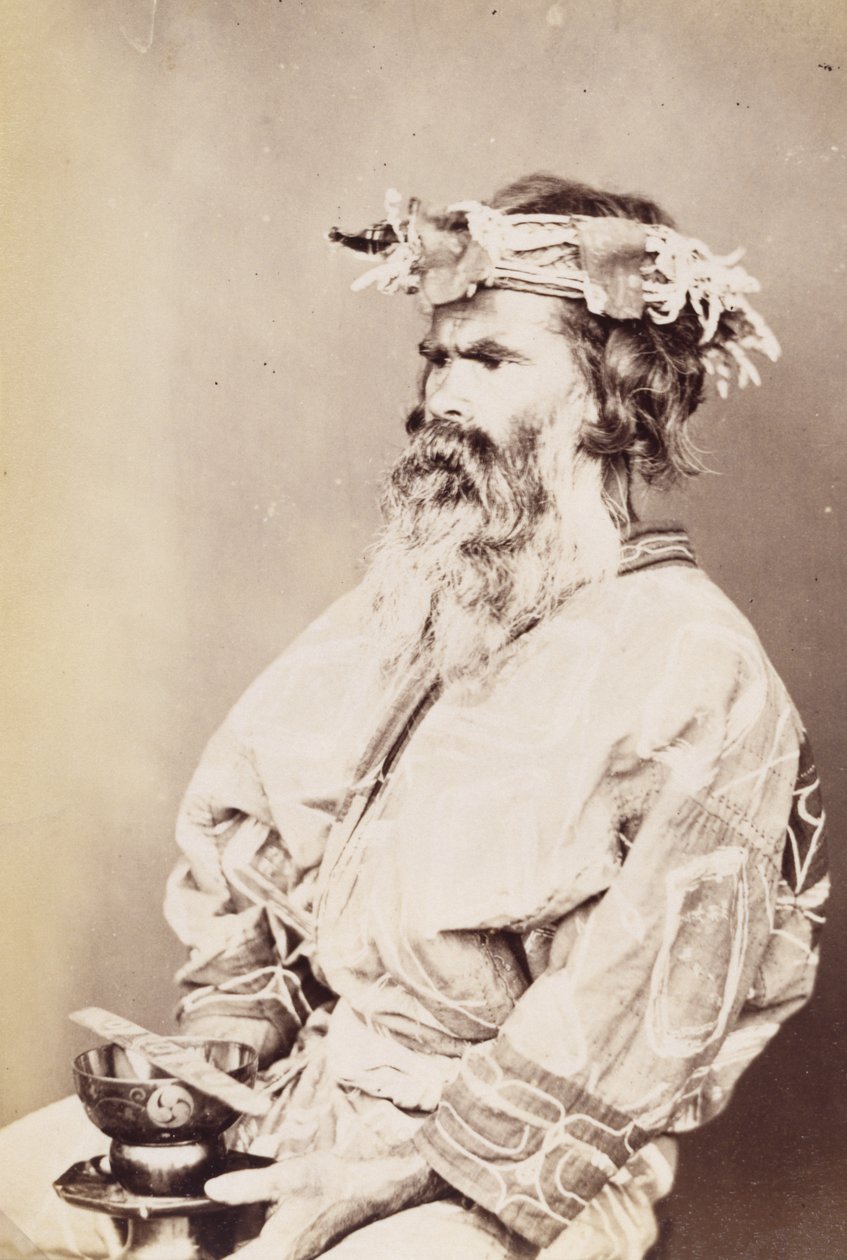 Ainu Man, 1890-es évek (zselatin ezüst nyomat) alkotó: Kenzô Tamoto