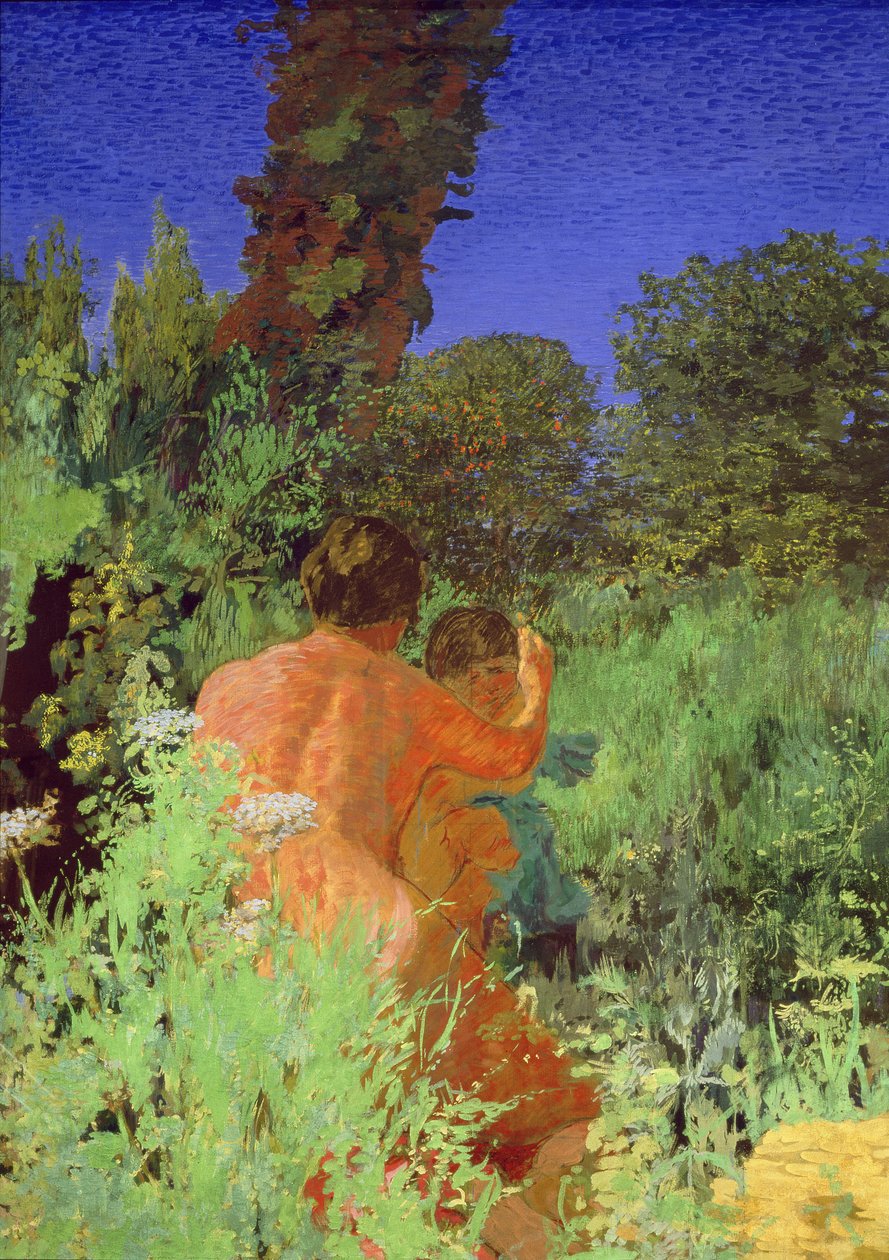 Jupiter gyermekkora, 1919-20 körül (reprém a vásznon) alkotó: Ker Xavier Roussel