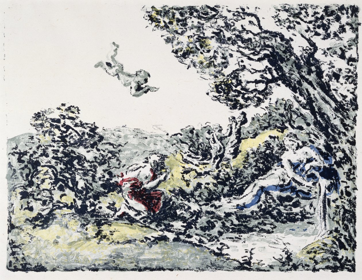 Tájképalbum: La Source, 1900 (színes litográfia) alkotó: Ker Xavier Roussel