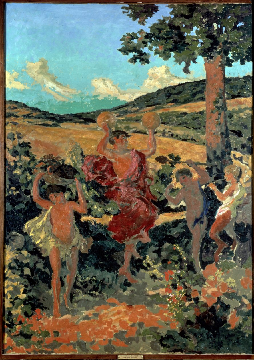 "Fete Champetre vagy Bacchus diadala" (vidéki fesztivál) Ker-Xavier (Ker Xavier) Roussel festménye (1867-1944) 1911-1913 Nabis Szentpétervár, Ermitázs Múzeum alkotó: Ker Xavier Roussel