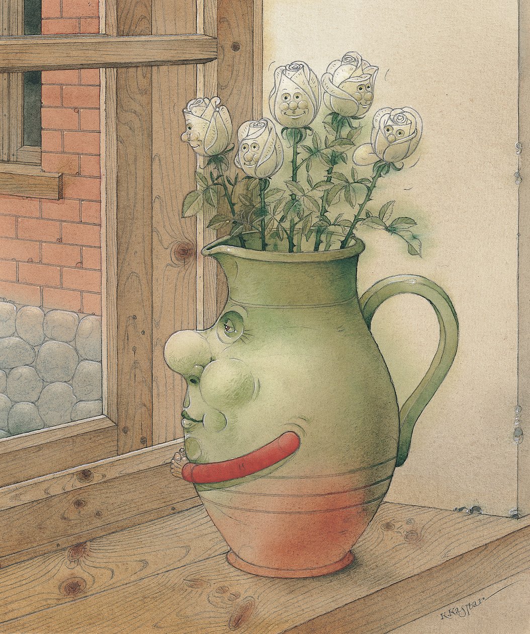 Kancsó, 2003 (wc papíron) alkotó: Kestutis Kasparavicius