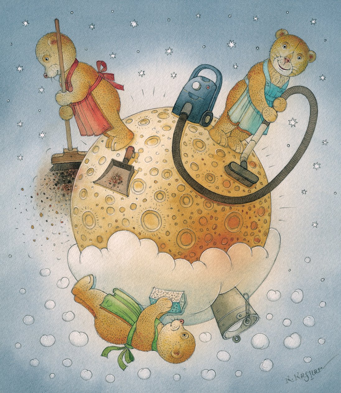 Lunar Bears, 2006 (wc papíron) alkotó: Kestutis Kasparavicius