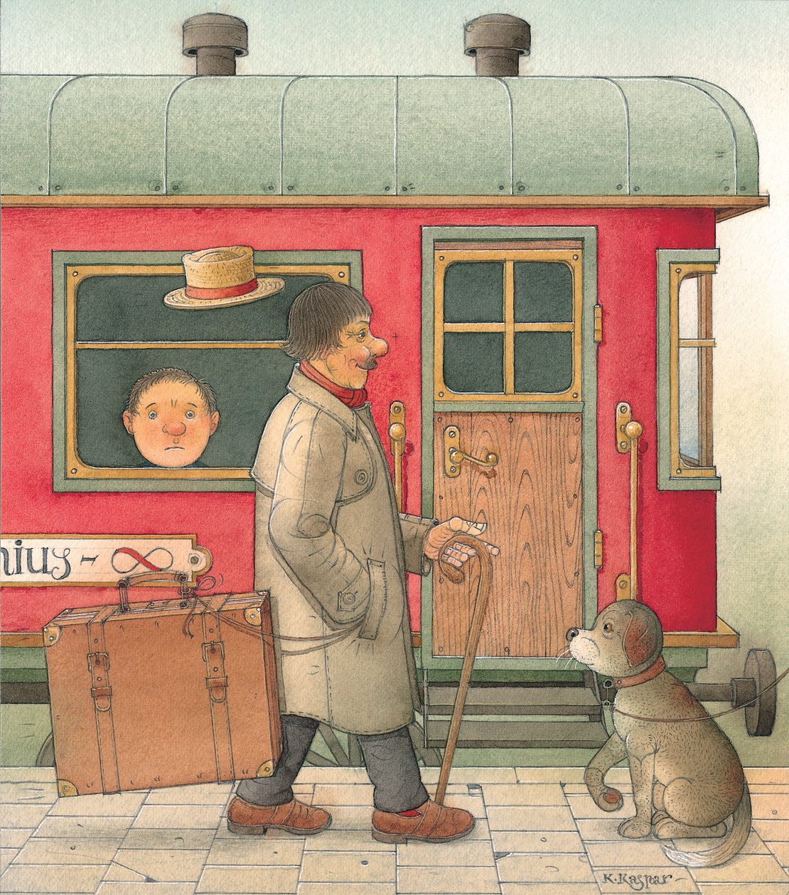 Bőrönd, 2006 (wc papíron) alkotó: Kestutis Kasparavicius