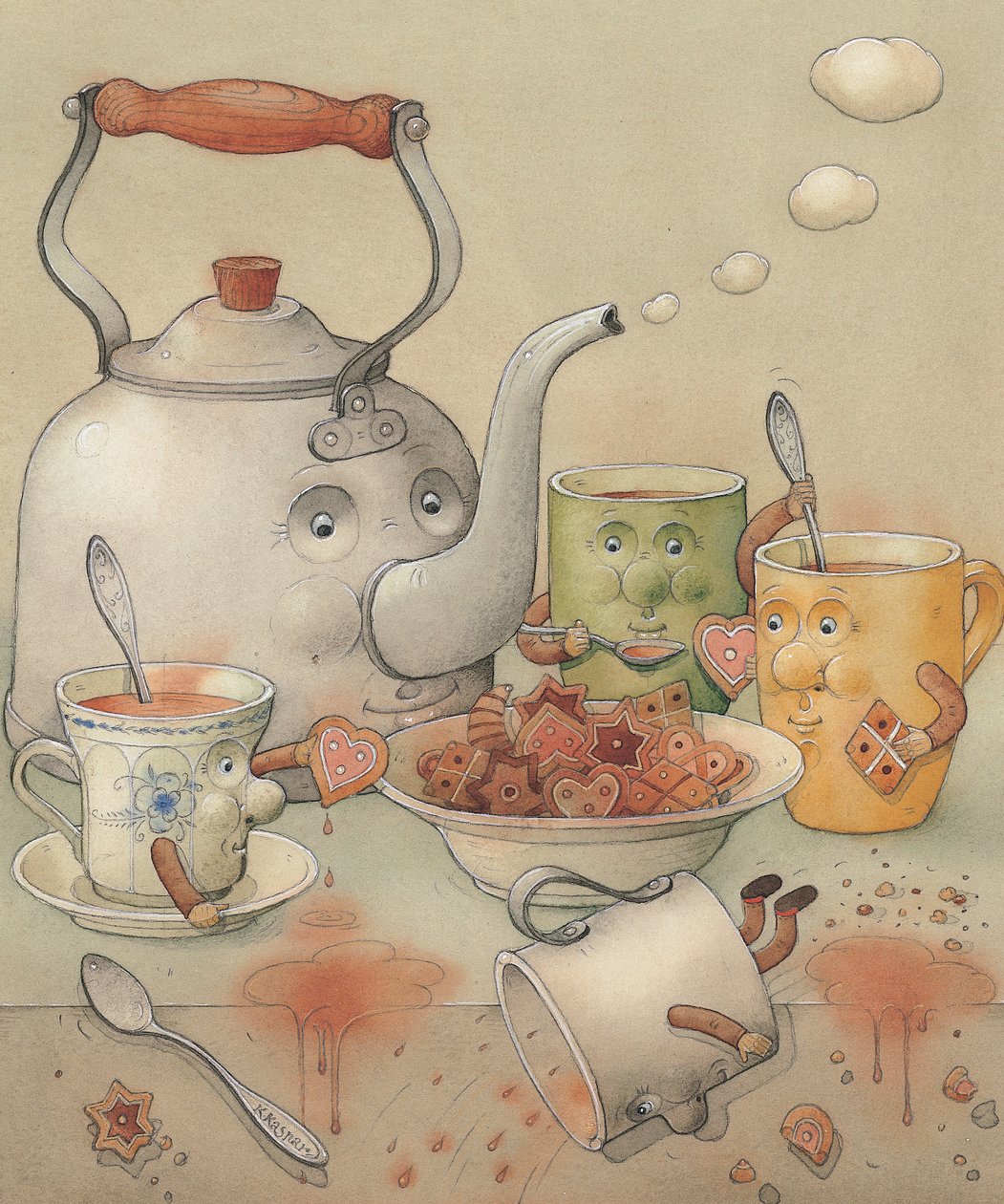 Teaklub, 2003 (wc papíron) alkotó: Kestutis Kasparavicius
