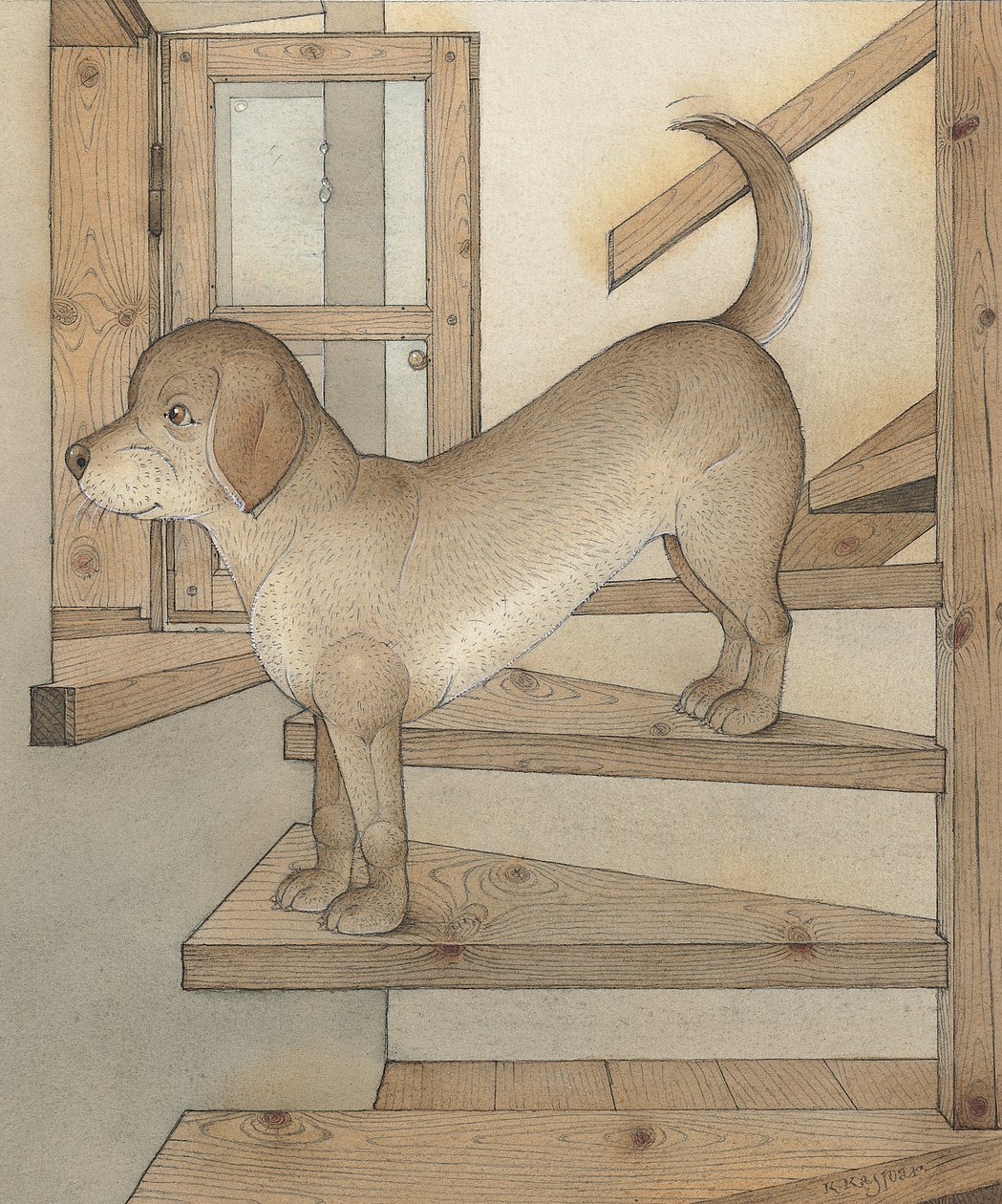 Watchdog, 2003 (wc papíron) alkotó: Kestutis Kasparavicius