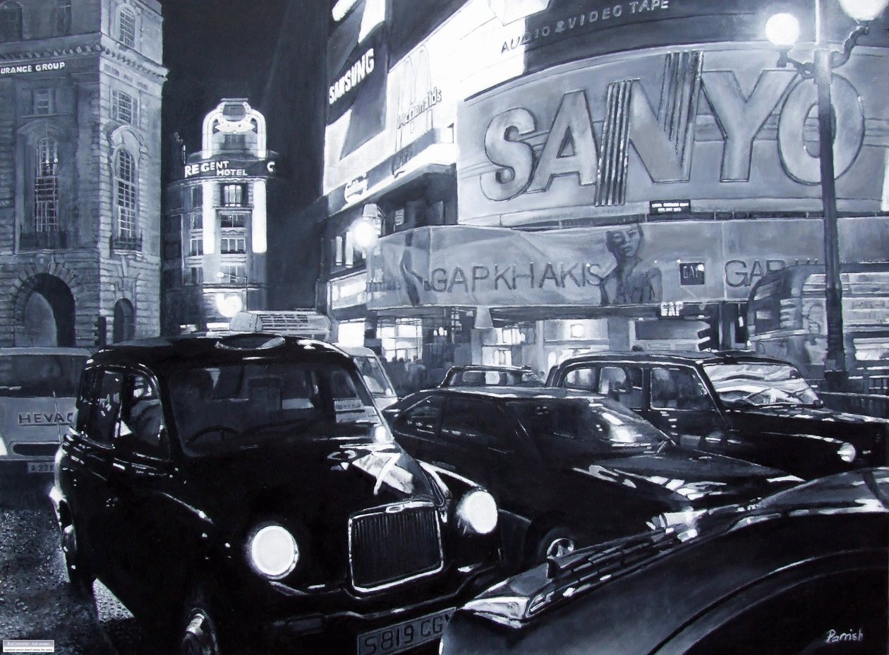 Brights Lights, 2008 (olajok) alkotó: Kevin Guild of Railway Artist Parrish