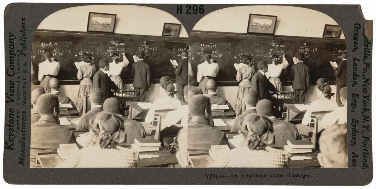 "Egy számtani osztály, Tuskegee, Alabama",c. 1900 (fotó) alkotó: Keystone View Company