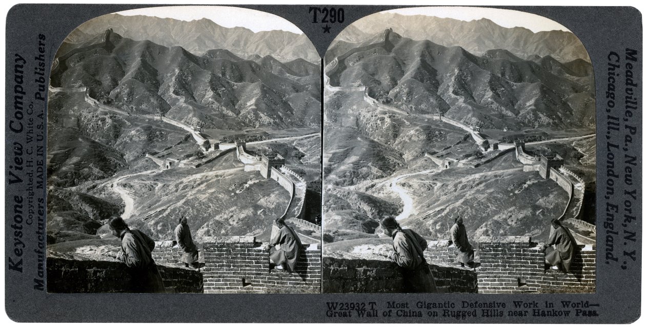 Kínai Nagy Fal, a Hankow-hágó közelében, Kína, 1900-as évek. alkotó: Keystone View Company
