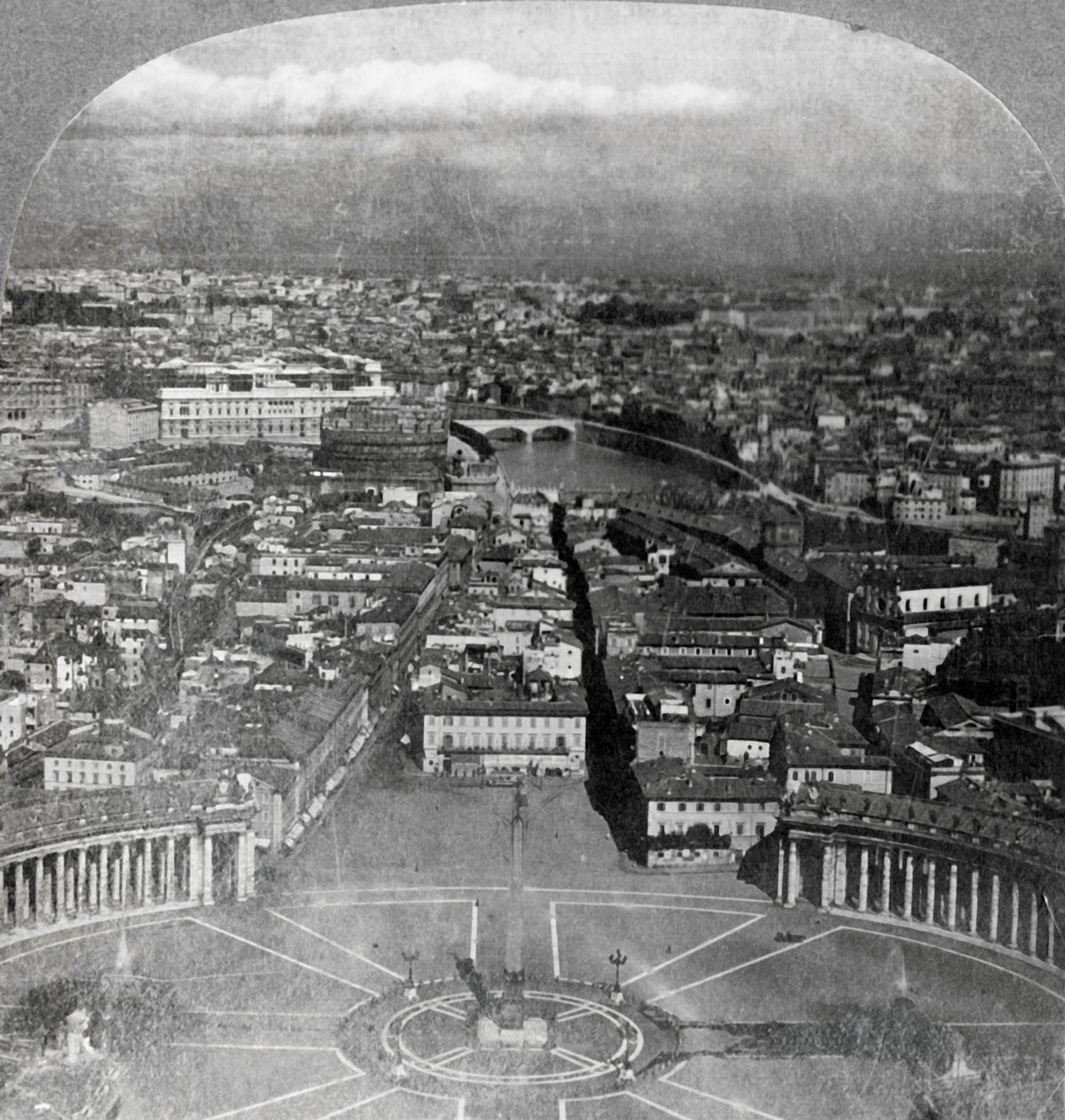 Róma, az örök város, a St. Peters erkélyéről Olaszország, 1904. alkotó: Keystone View Company