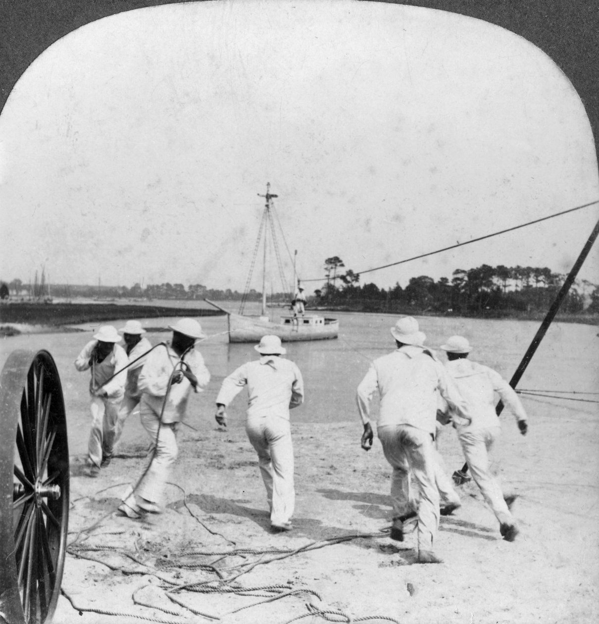 A Life Saving Corps egyes műveletei, Jamestown Exposition, Virginia, USA, 1907 alkotó: Keystone View Company
