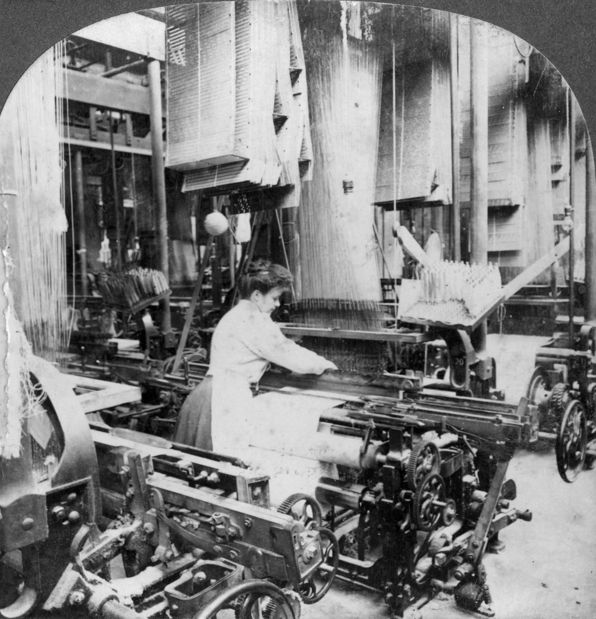 Vászonszövet szövés, Montreal, Kanada, XX. század eleje alkotó: Keystone View Company