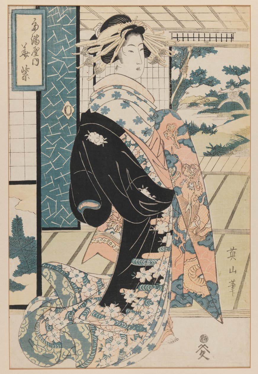 Bijin (fatömbnyomat) alkotó: Kikukawa Eizan