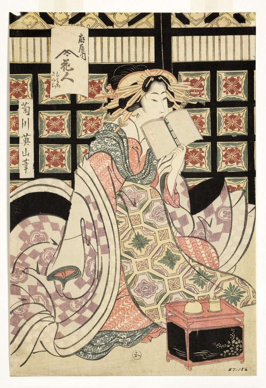 Az Ogiya bordély udvarhölgyei, 1810-1815 körül (fatömb) alkotó: Kikukawa Eizan