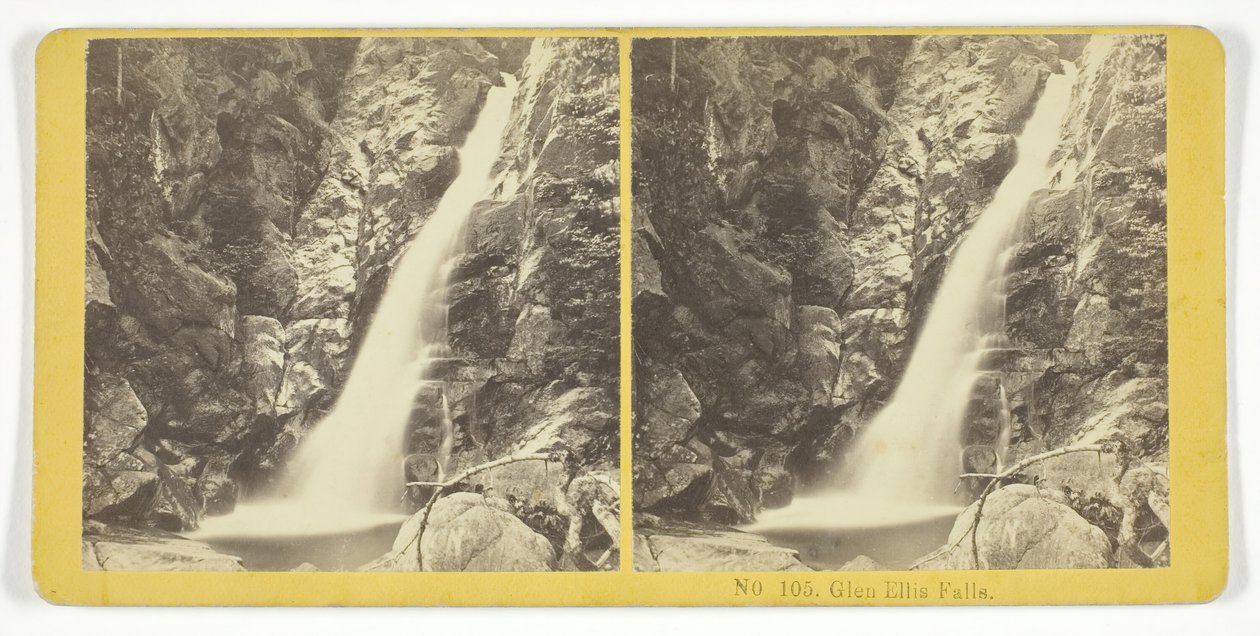 Glen Ellis Falls, 185575. Alkotók: Kilburn Brothers, BW Kilburn. alkotó: Kilburn Brothers, BW Kilburn