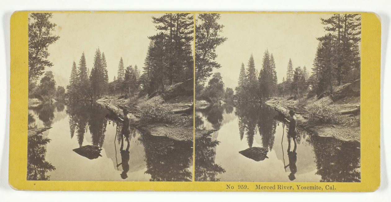 Merced River, Yosemite, Cal., 185575. Alkotók: Kilburn Brothers, BW Kilburn. alkotó: Kilburn Brothers, BW Kilburn