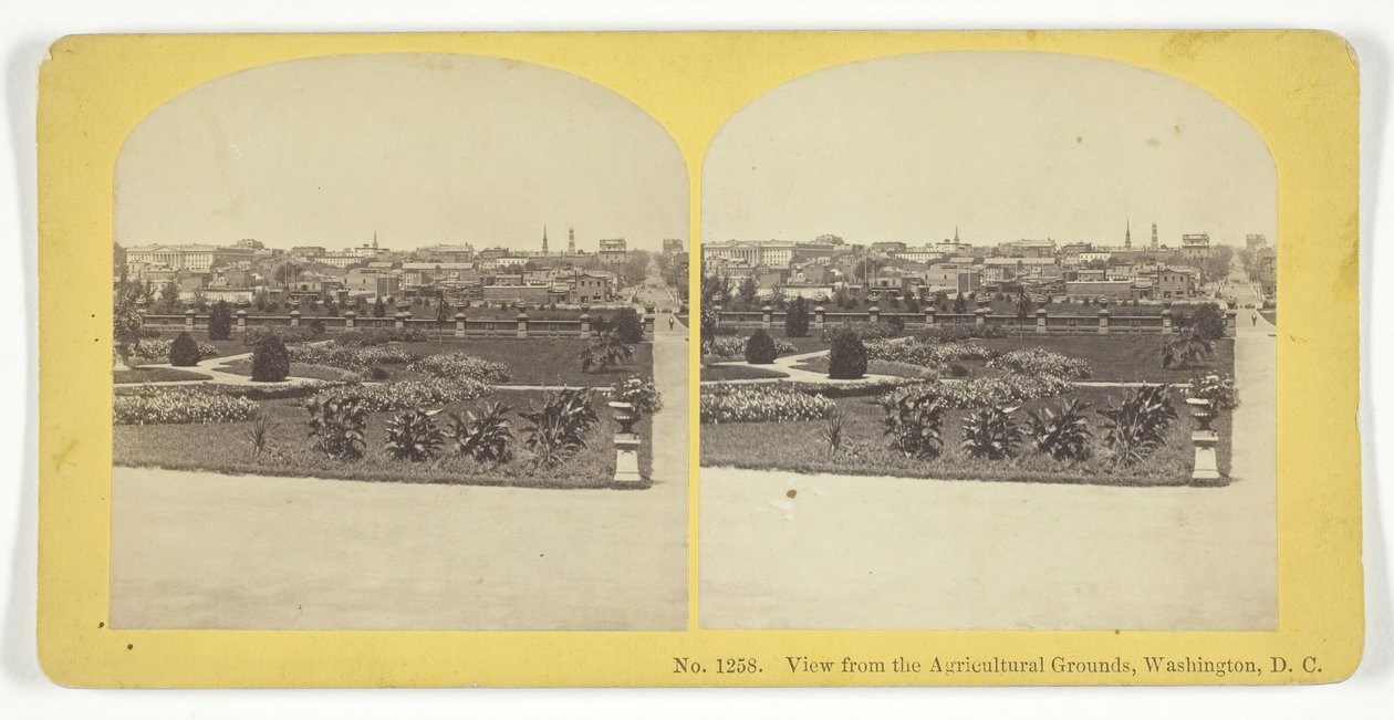 Kilátás az Agricultural Groundsról, Washington, D.C., 185575. Alkotók: Kilburn Brothers, BW Kilburn. alkotó: Kilburn Brothers, BW Kilburn