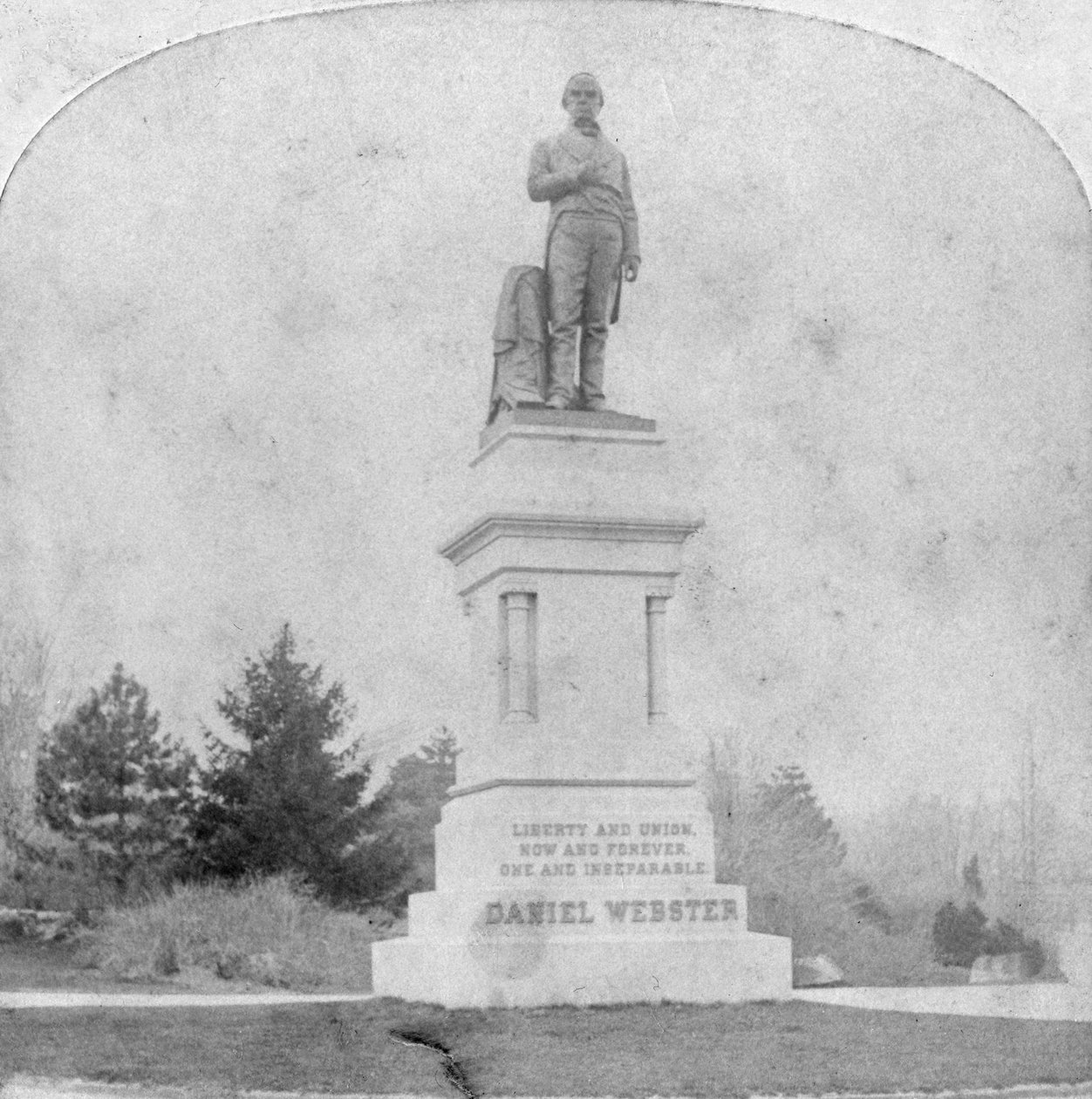 Daniel Webster szobra, Central Park, New York, USA, 19. század vége vagy 20. század eleje. alkotó: Kilburn Brothers