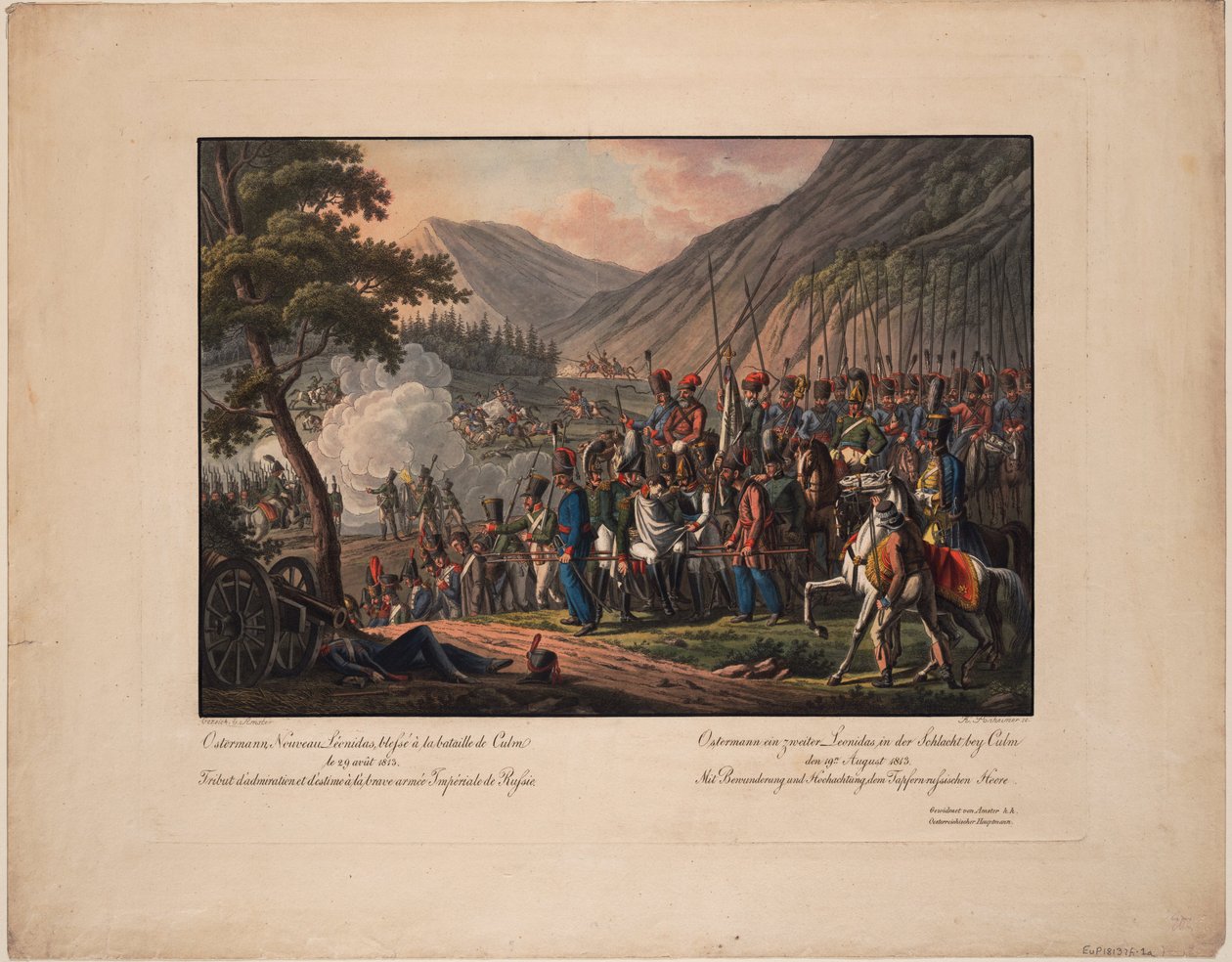 Alekszandr Ostermann-Tolsztoj gróf tábornok a kulmi csatában 1813. augusztus 29-én alkotó: Kilian Ponheimer the Elder