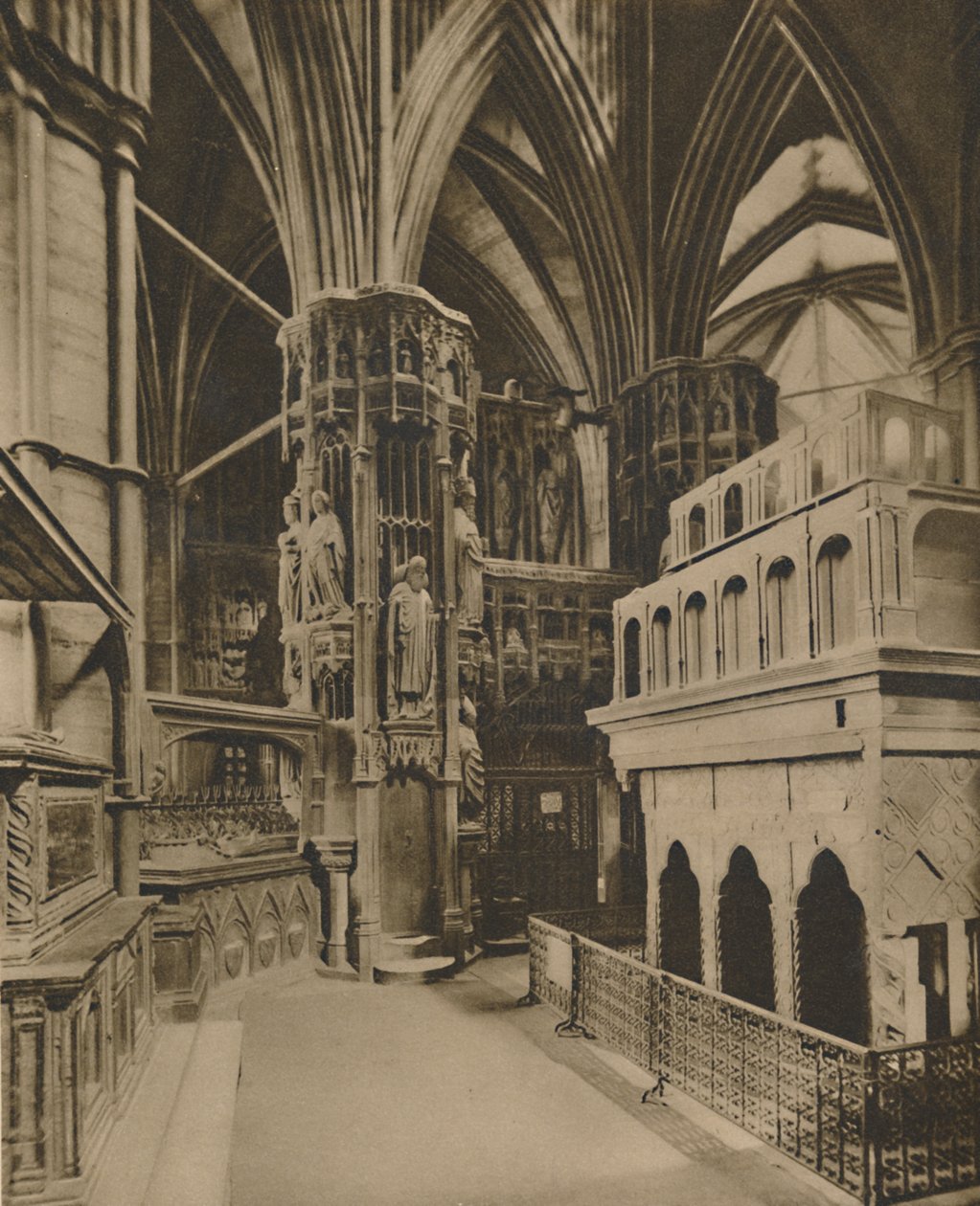 „Gyóntató Edward szentélye a főoltár mögött”, 1935. alkotó: King