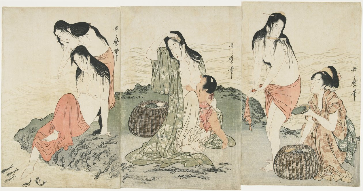 Abalone Divers, 1797-1798 alkotó: Kitagawa Utamaro