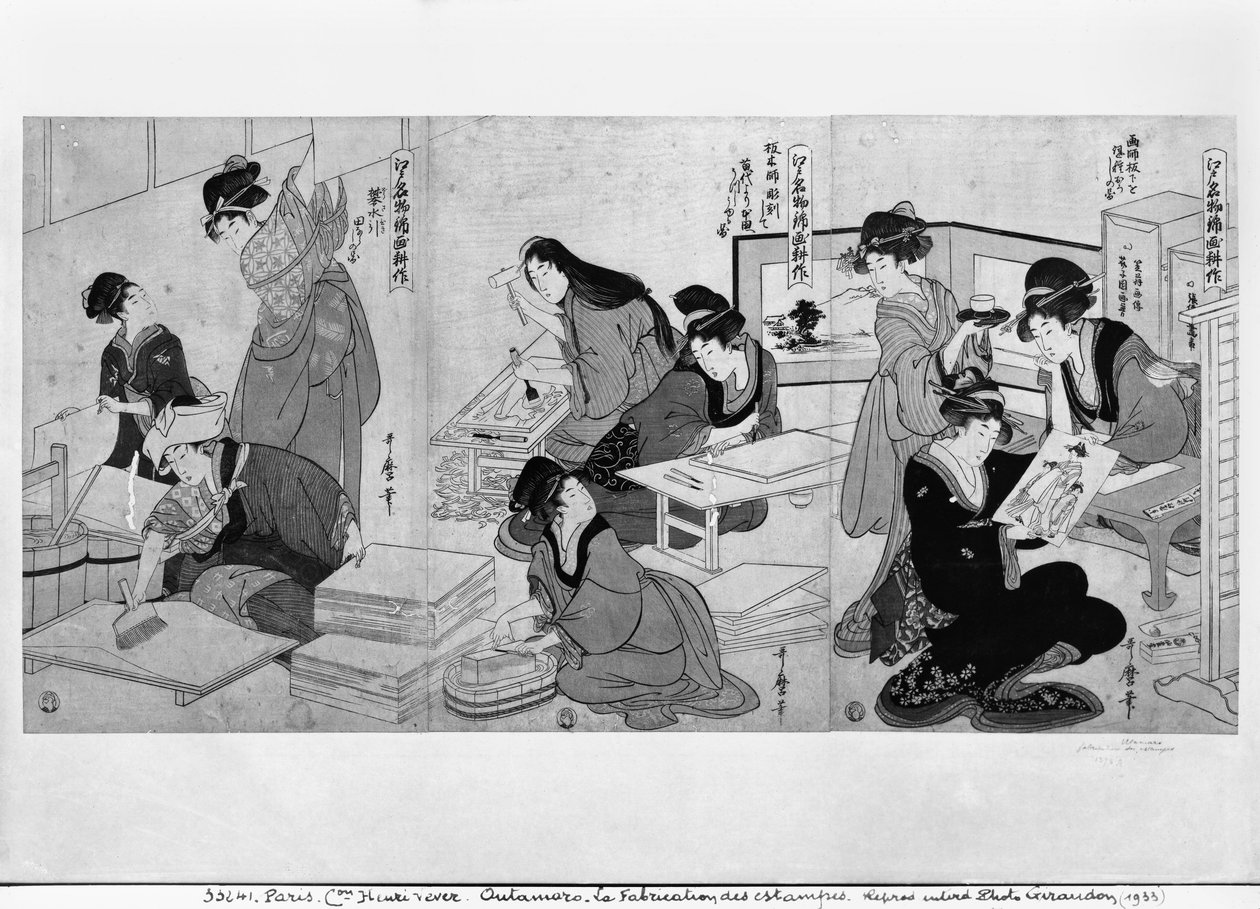 Nyomtatványok készítése alkotó: Kitagawa Utamaro