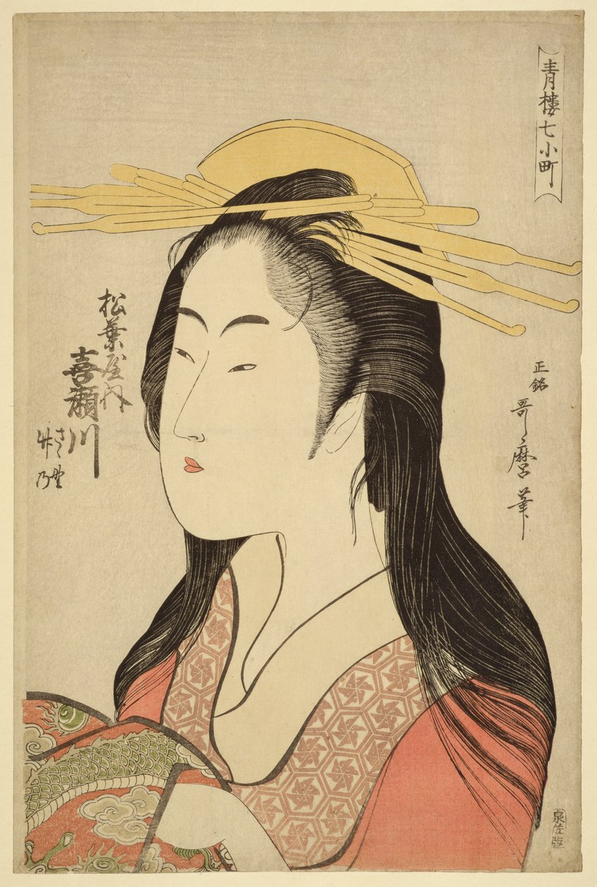 Matsubaya Kisegawa portréja, 1796 körül (fatömbnyomat) alkotó: Kitagawa Utamaro