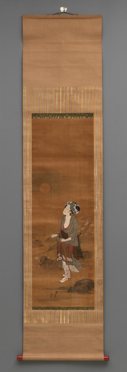 Álló figura, 1790-1850 körül (akvarell, selyem) alkotó: Kitagawa Fujimaro
