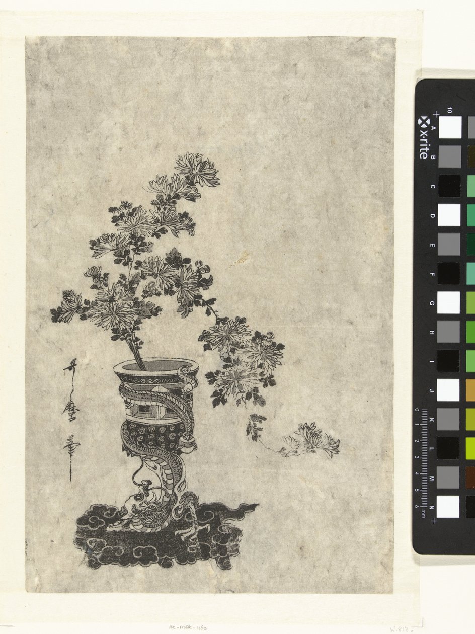 Krizantém vázában alkotó: Kitagawa Utamaro (attributed to)