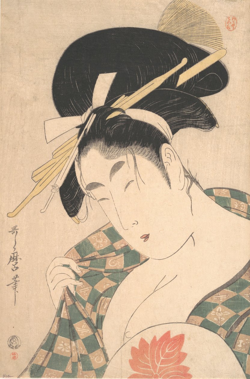 Egy udvarhölgy, 18. század vége-19. század eleje. alkotó: Kitagawa Utamaro
