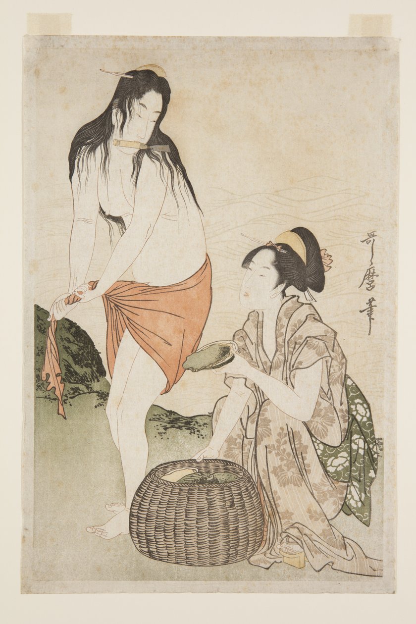 Abalone Divers (színes fatömbnyomat) alkotó: Kitagawa Utamaro