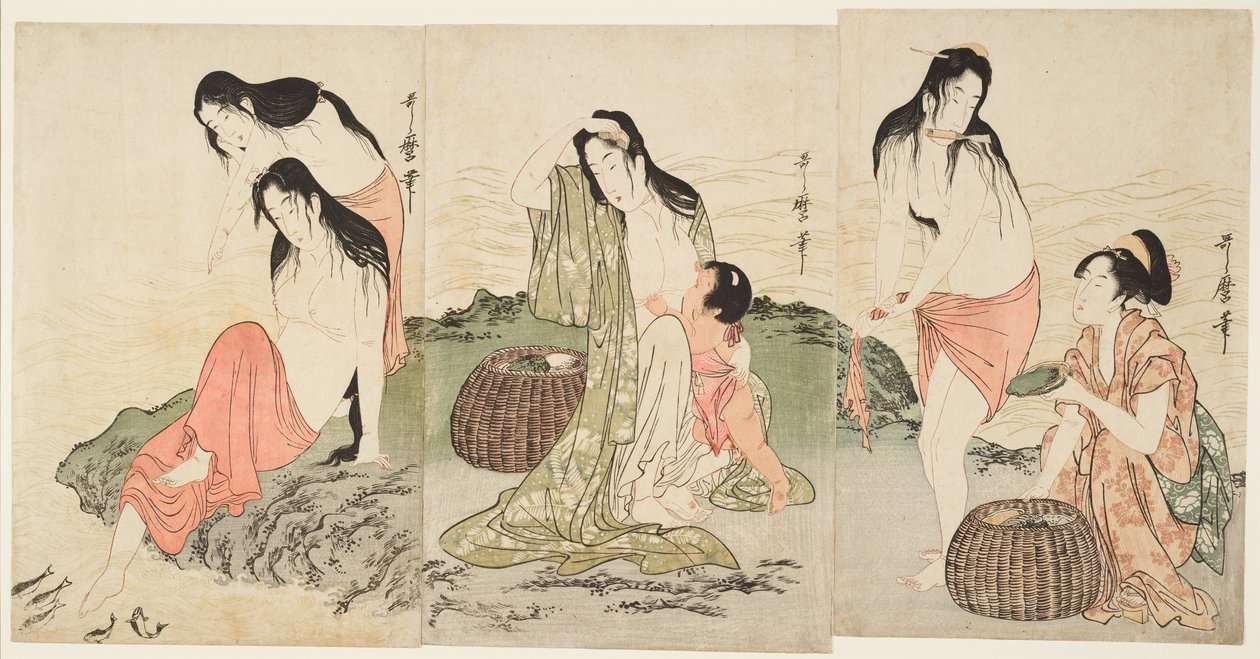 Abalónhalász búvárnők alkotó: Kitagawa Utamaro