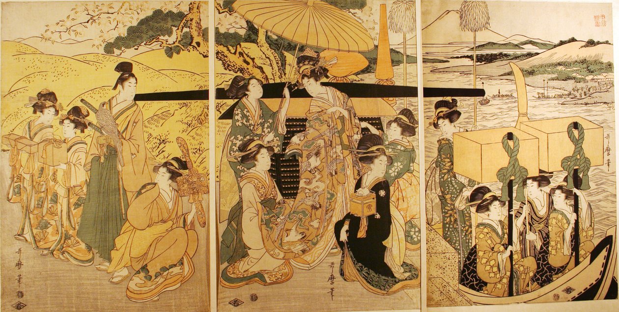 A kompkikötőben alkotó: Kitagawa Utamaro