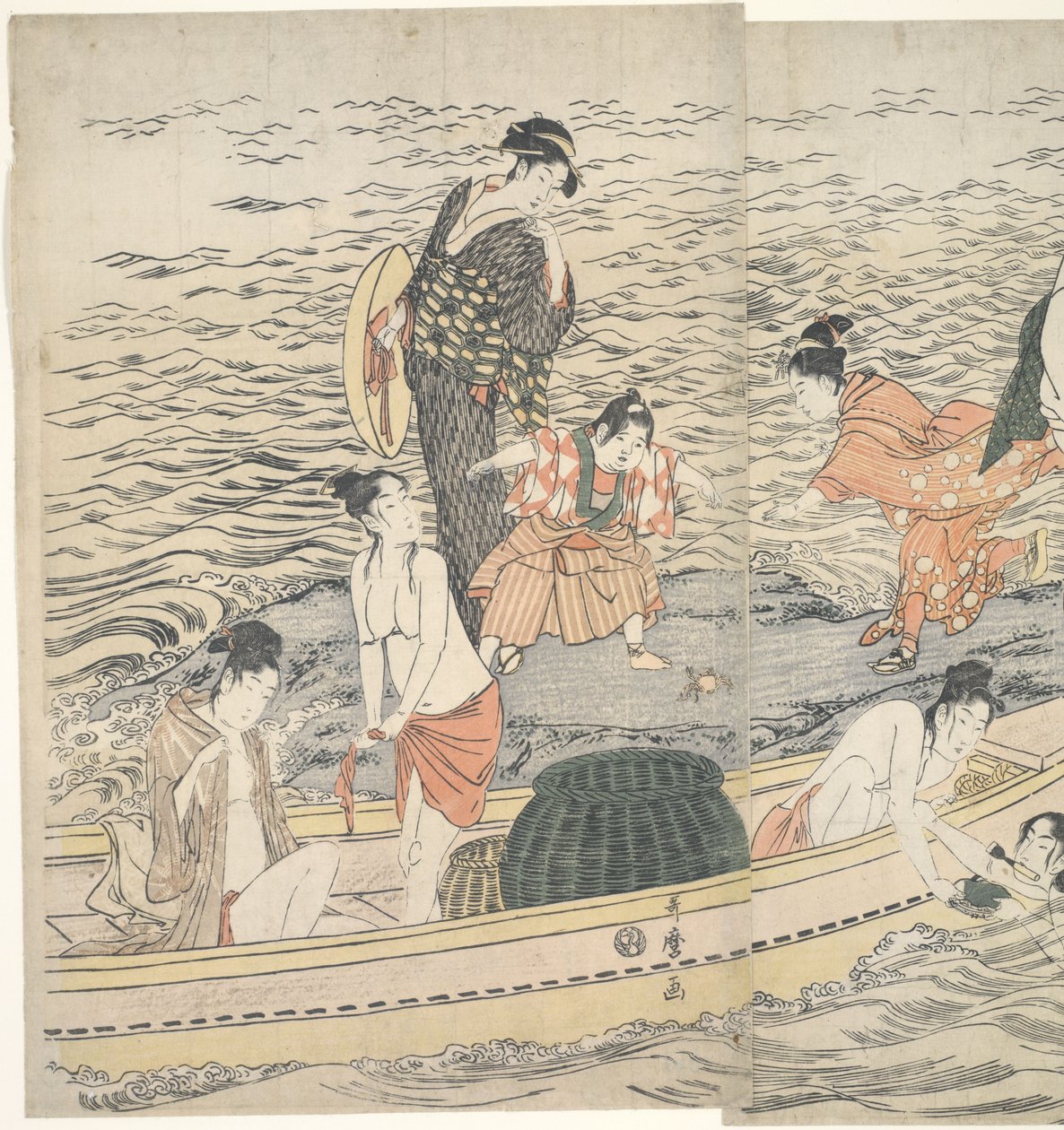 Awabi Shell Divers Enoshimában alkotó: Kitagawa Utamaro