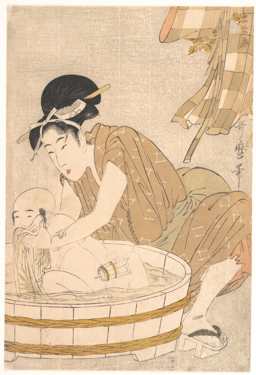 Fürdőidő (Gyōzui) alkotó: Kitagawa Utamaro